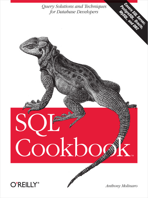 Title details for SQL Cookbook by Anthony Molinaro - Available